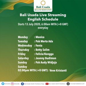 Bali Usada Live Streaming English Schedule