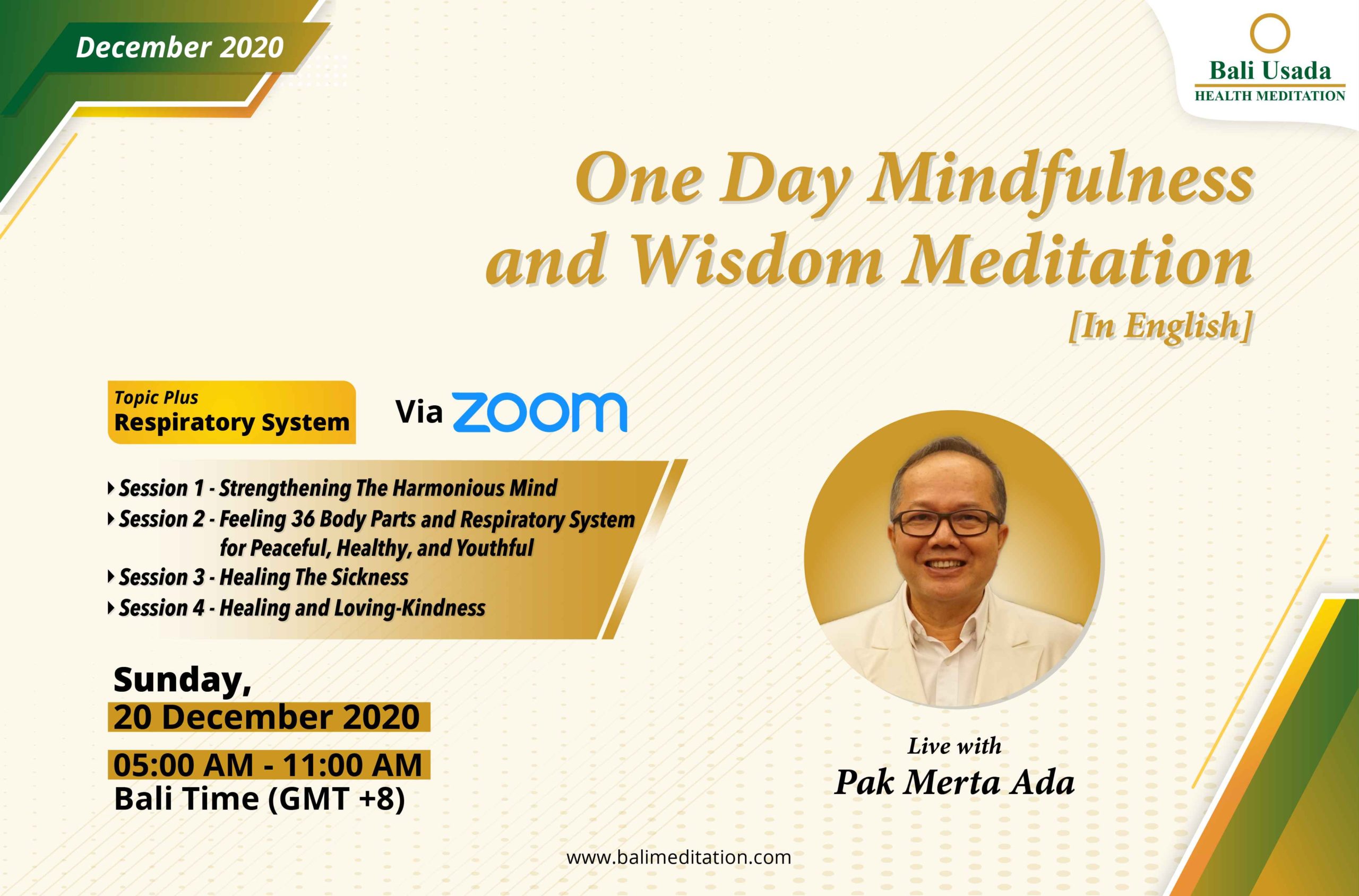 One Day Mindfulness & Wisdom Meditation in English