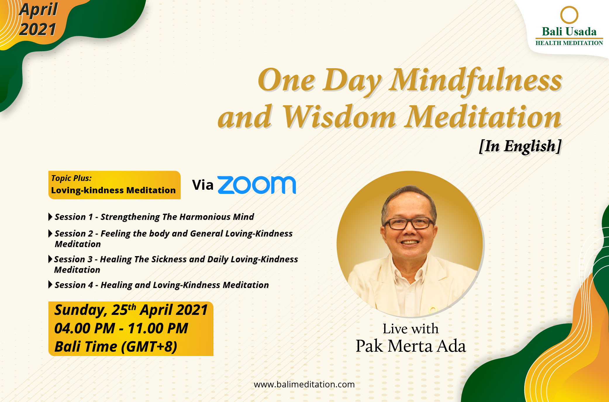 One Day Mindfulness & Wisdom Meditation in English